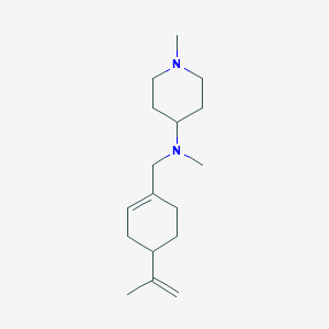 molecular formula C17H30N2 B5488234 N-[(4-isopropenyl-1-cyclohexen-1-yl)methyl]-N,1-dimethyl-4-piperidinamine 