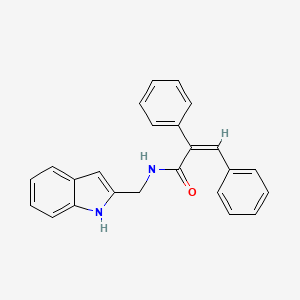 molecular formula C24H20N2O B5488245 N-(1H-indol-2-ylmethyl)-2,3-diphenylacrylamide 
