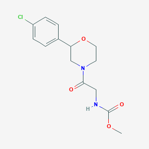 molecular formula C14H17ClN2O4 B5488276 methyl {2-[2-(4-chlorophenyl)morpholin-4-yl]-2-oxoethyl}carbamate 