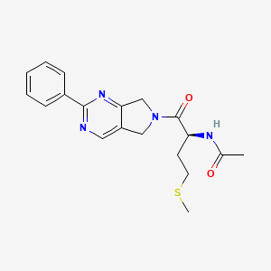 molecular formula C19H22N4O2S B5488283 N-{(1S)-3-(methylthio)-1-[(2-phenyl-5,7-dihydro-6H-pyrrolo[3,4-d]pyrimidin-6-yl)carbonyl]propyl}acetamide 