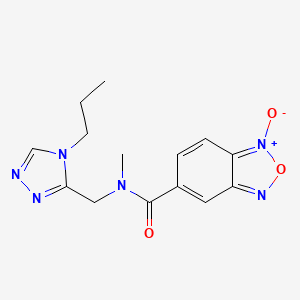 molecular formula C14H16N6O3 B5488292 N-methyl-N-[(4-propyl-4H-1,2,4-triazol-3-yl)methyl]-2,1,3-benzoxadiazole-5-carboxamide 1-oxide 