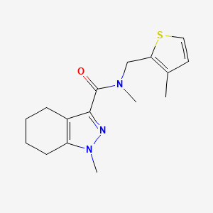 molecular formula C16H21N3OS B5488314 N,1-dimethyl-N-[(3-methyl-2-thienyl)methyl]-4,5,6,7-tetrahydro-1H-indazole-3-carboxamide 
