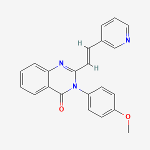 molecular formula C22H17N3O2 B5488331 3-(4-methoxyphenyl)-2-[2-(3-pyridinyl)vinyl]-4(3H)-quinazolinone 