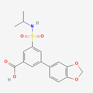 molecular formula C17H17NO6S B5488404 3-(1,3-benzodioxol-5-yl)-5-[(isopropylamino)sulfonyl]benzoic acid 