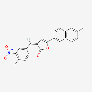 molecular formula C23H17NO4 B5488450 5-(6-methyl-2-naphthyl)-3-(4-methyl-3-nitrobenzylidene)-2(3H)-furanone 