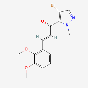 molecular formula C15H15BrN2O3 B5488465 (E)-1-(4-BROMO-1-METHYL-1H-PYRAZOL-5-YL)-3-(2,3-DIMETHOXYPHENYL)-2-PROPEN-1-ONE 