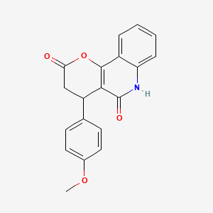 molecular formula C19H15NO4 B5488546 4-(4-METHOXYPHENYL)-2H,3H,4H,5H,6H-PYRANO[3,2-C]QUINOLINE-2,5-DIONE 