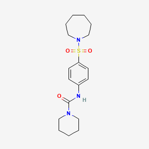 molecular formula C18H27N3O3S B5488701 N-[4-(azepan-1-ylsulfonyl)phenyl]piperidine-1-carboxamide 