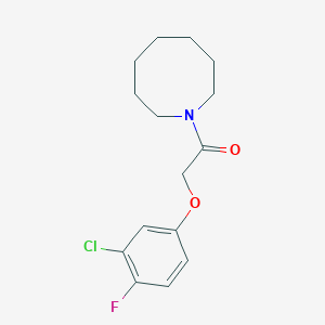 molecular formula C15H19ClFNO2 B5489017 1-(1-AZOCANYL)-2-(3-CHLORO-4-FLUOROPHENOXY)-1-ETHANONE 