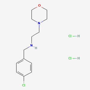 molecular formula C13H21Cl3N2O B5489369 N-[(4-chlorophenyl)methyl]-2-morpholin-4-ylethanamine;dihydrochloride 