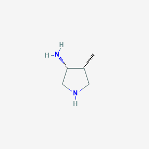 molecular formula C5H12N2 B054895 (3R,4R)-4-Methylpyrrolidin-3-amine CAS No. 113617-67-7