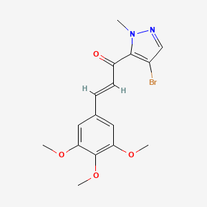 molecular formula C16H17BrN2O4 B5489566 (E)-1-(4-BROMO-1-METHYL-1H-PYRAZOL-5-YL)-3-(3,4,5-TRIMETHOXYPHENYL)-2-PROPEN-1-ONE 