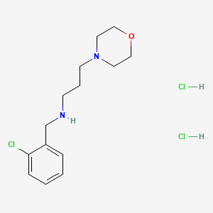 molecular formula C14H23Cl3N2O B5489715 N-[(2-chlorophenyl)methyl]-3-morpholin-4-ylpropan-1-amine;dihydrochloride 