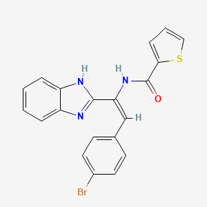 molecular formula C20H14BrN3OS B5489823 N-[(E)-1-(1H-benzimidazol-2-yl)-2-(4-bromophenyl)ethenyl]thiophene-2-carboxamide 