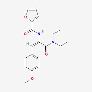 molecular formula C19H22N2O4 B5489932 N-[(E)-3-(diethylamino)-1-(4-methoxyphenyl)-3-oxoprop-1-en-2-yl]furan-2-carboxamide 