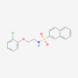 molecular formula C18H16ClNO3S B5490006 N-[2-(2-chlorophenoxy)ethyl]naphthalene-2-sulfonamide 