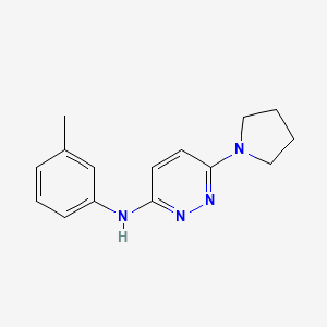 molecular formula C15H18N4 B5490281 N-(3-methylphenyl)-6-pyrrolidin-1-ylpyridazin-3-amine 