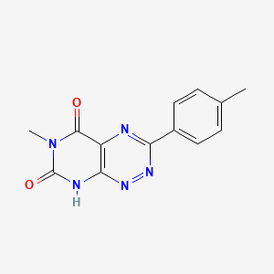 molecular formula C13H11N5O2 B5490332 6-METHYL-3-(4-METHYLPHENYL)-5H,6H,7H,8H-PYRIMIDO[5,4-E][1,2,4]TRIAZINE-5,7-DIONE 