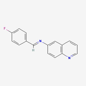 molecular formula C16H11FN2 B5490341 N-(4-Fluorobenzylidene)quinolin-6-amine CAS No. 84922-28-1