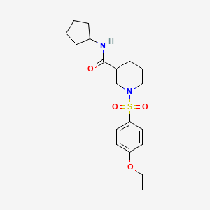 molecular formula C19H28N2O4S B5490638 N-CYCLOPENTYL-1-(4-ETHOXYBENZENESULFONYL)PIPERIDINE-3-CARBOXAMIDE 