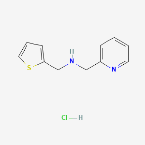 molecular formula C11H13ClN2S B5490646 1-pyridin-2-yl-N-(thiophen-2-ylmethyl)methanamine;hydrochloride 
