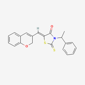 molecular formula C21H17NO2S2 B5490846 (5Z)-5-(2H-chromen-3-ylmethylene)-3-(1-phenylethyl)-2-thioxo-1,3-thiazolidin-4-one 