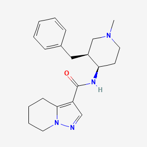 molecular formula C21H28N4O B5490934 N-[(3S,4R)-3-benzyl-1-methylpiperidin-4-yl]-4,5,6,7-tetrahydropyrazolo[1,5-a]pyridine-3-carboxamide 