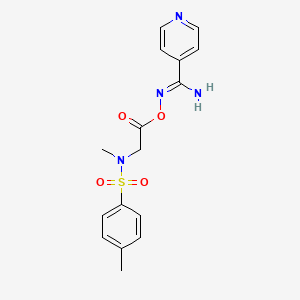molecular formula C16H18N4O4S B5491006 N'-[(2-{methyl[(4-methylphenyl)sulfonyl]amino}acetyl)oxy]pyridine-4-carboximidamide 