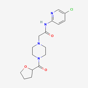 molecular formula C16H21ClN4O3 B5491188 N-(5-chloropyridin-2-yl)-2-[4-(tetrahydrofuran-2-ylcarbonyl)piperazin-1-yl]acetamide 