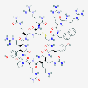 molecular formula C90H140N34O19S2 B549130 H-Arg-Arg-2Nal-Cys(1)-Tyr-Cit-Lys-D-Cit-Pro-Tyr-Arg-Cit-Cys(1)-Arg-NH2 CAS No. 368874-34-4