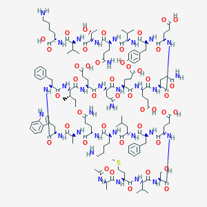 molecular formula C141H210N32O44S B549132 Ac-Ala-Met-Val-Ser-Glu-Phe-Leu-Lys-Gln-Ala-Trp-Phe-Ile-Glu-Asn-Glu-Glu-Gln-Glu-Tyr-Val-Gln-Thr-Val-Lys-OH CAS No. 151988-33-9