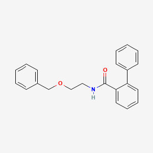 molecular formula C22H21NO2 B5491366 N-[2-(BENZYLOXY)ETHYL]-[1,1'-BIPHENYL]-2-CARBOXAMIDE 