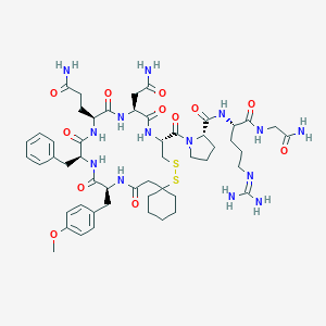 molecular formula C52H74N14O12S2 B549137 Vasopressin, 1-(1-mercaptocyclohexaneacetic acid)-2-(O-methyl-L-tyrosine)-8-L-arginine- CAS No. 73168-24-8