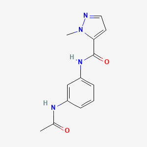 molecular formula C13H14N4O2 B5491373 N-(3-ACETAMIDOPHENYL)-1-METHYL-1H-PYRAZOLE-5-CARBOXAMIDE 