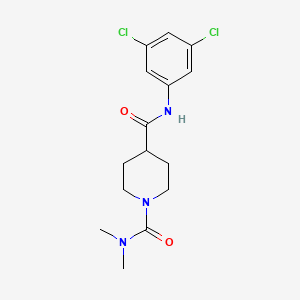 molecular formula C15H19Cl2N3O2 B5491443 N~4~-(3,5-dichlorophenyl)-N~1~,N~1~-dimethylpiperidine-1,4-dicarboxamide 
