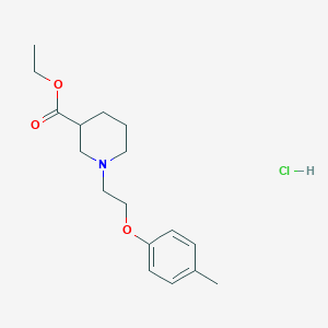 molecular formula C17H26ClNO3 B5491615 Ethyl 1-[2-(4-methylphenoxy)ethyl]piperidine-3-carboxylate;hydrochloride 