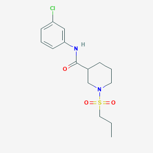 molecular formula C15H21ClN2O3S B5491642 N-(3-chlorophenyl)-1-propylsulfonylpiperidine-3-carboxamide 