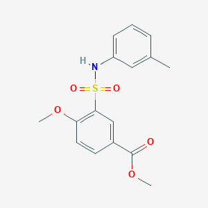molecular formula C16H17NO5S B5491717 Methyl 4-methoxy-3-[(3-methylphenyl)sulfamoyl]benzoate 