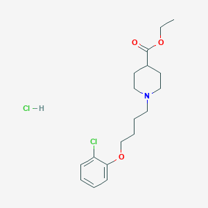 molecular formula C18H27Cl2NO3 B5491775 Ethyl 1-[4-(2-chlorophenoxy)butyl]piperidine-4-carboxylate;hydrochloride 