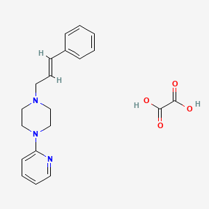 molecular formula C20H23N3O4 B5491832 oxalic acid;1-[(E)-3-phenylprop-2-enyl]-4-pyridin-2-ylpiperazine 