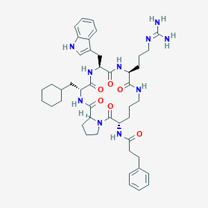 molecular formula C45H62N10O6 B549196 Hydrocinnamate-(orn-Pro-dcha-Trp-Arg) CAS No. 514814-49-4