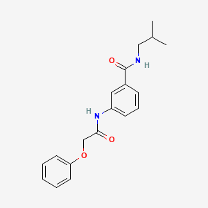 molecular formula C19H22N2O3 B5491967 N-(2-methylpropyl)-3-[(2-phenoxyacetyl)amino]benzamide 