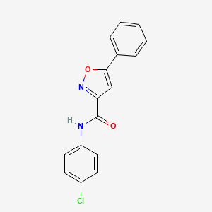 molecular formula C16H11ClN2O2 B5492142 N-(4-chlorophenyl)-5-phenyl-1,2-oxazole-3-carboxamide 