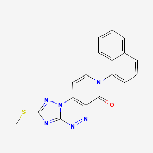molecular formula C18H12N6OS B5492356 2-(methylsulfanyl)-7-(1-naphthyl)pyrido[4,3-e][1,2,4]triazolo[5,1-c][1,2,4]triazin-6(7H)-one 