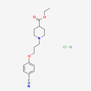 molecular formula C18H25ClN2O3 B5492428 Ethyl 1-[3-(4-cyanophenoxy)propyl]piperidine-4-carboxylate;hydrochloride CAS No. 1052525-09-3