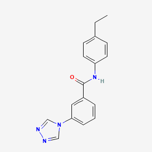 molecular formula C17H16N4O B5492497 N-(4-ethylphenyl)-3-(1,2,4-triazol-4-yl)benzamide 