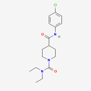 molecular formula C17H24ClN3O2 B5492528 N~4~-(4-chlorophenyl)-N~1~,N~1~-diethylpiperidine-1,4-dicarboxamide 