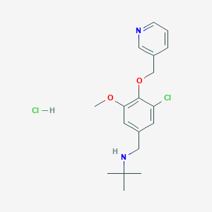 molecular formula C18H24Cl2N2O2 B5492653 N-(3-chloro-5-methoxy-4-(pyridin-3-ylmethoxy)benzyl)-2-methylpropan-2-amine hydrochloride 