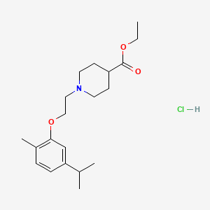 molecular formula C20H32ClNO3 B5492672 Ethyl 1-[2-(2-methyl-5-propan-2-ylphenoxy)ethyl]piperidine-4-carboxylate;hydrochloride 