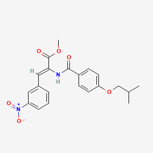 molecular formula C21H22N2O6 B5492674 methyl (Z)-2-[[4-(2-methylpropoxy)benzoyl]amino]-3-(3-nitrophenyl)prop-2-enoate 